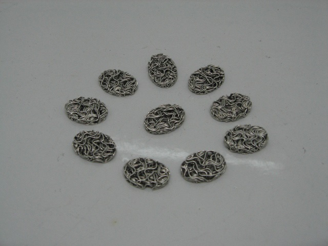 50 Metal Oval Space Beads Jewellery Finding ac-sp215 - Click Image to Close